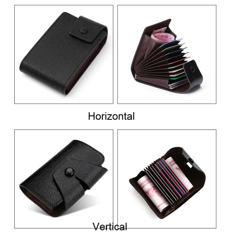 Organ Card Holder Large-capacity Card Sleeve For Men And Women, Horizontal Blue, Horizontal Black, Horizontal Coffee, Vertical Blue, Vertical Coffee