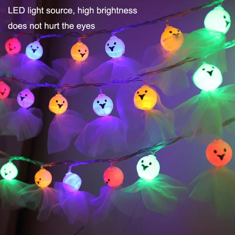 LED Halloween Decoration Luminous Cloth Ghost Ornament String Light, 1.5m 10 Lights, 3m 20 Lights, 6m 40 Lights