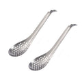 2 PCS 304 Stainless Steel Small Caviar Colander Molecular Cooking Spoon, True Color, Golden, Rose Gold, Colored, Black