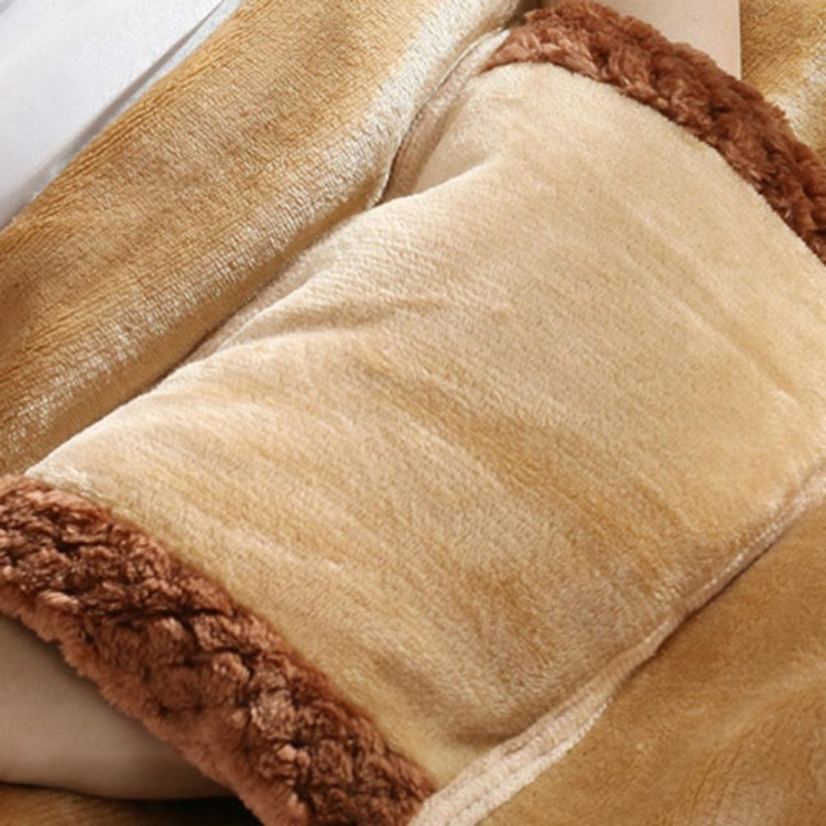 5V USB Electric Blanket Multi-functional Hand Warmer Knee Pad Farai Fleece Blanket, Style 2 (Camel)