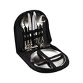 Stainless Steel Portable Cutlery Set Western Steak Knife Fork Spoon Set,Color:, Black and Silver, Black Gold, Black Rose Gold, Blue Silver, Blue Gold, Blue Rose Gold, Red Silver, Red Gold, Red Rose Gold