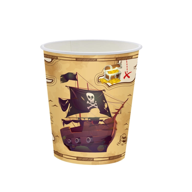 Pirate Treasure Hunt Themed Disposable Tablecloth Paper Plate Party Supplies Set, Pirate Treasure Hunt Themed