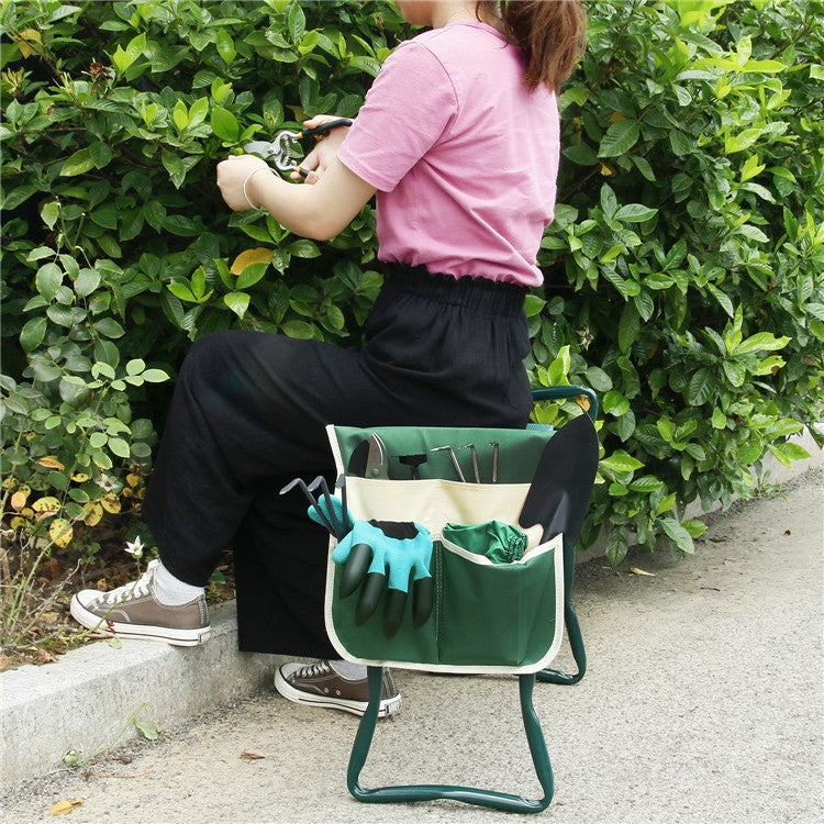 MTP-635 Gardening Bench Cart Tool Storage Bag, MTP-635 Green Beige Stitching, MTP-635 Green White Stripe, MTP-635 Blue White Stripe
