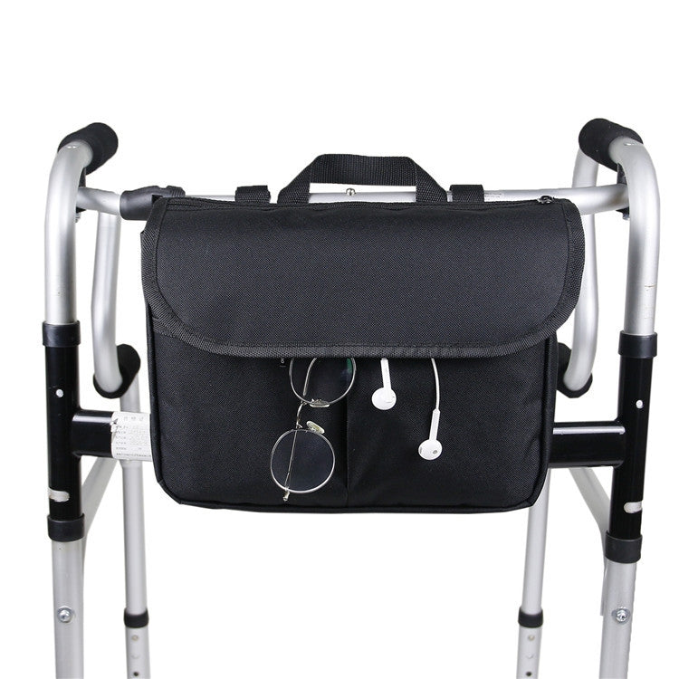 MTP-682 Hanging Wheelchair Storage Bag Rehabilitation Walking Bike Storage Bag, MTP-682 Black, MTP-682 Grey