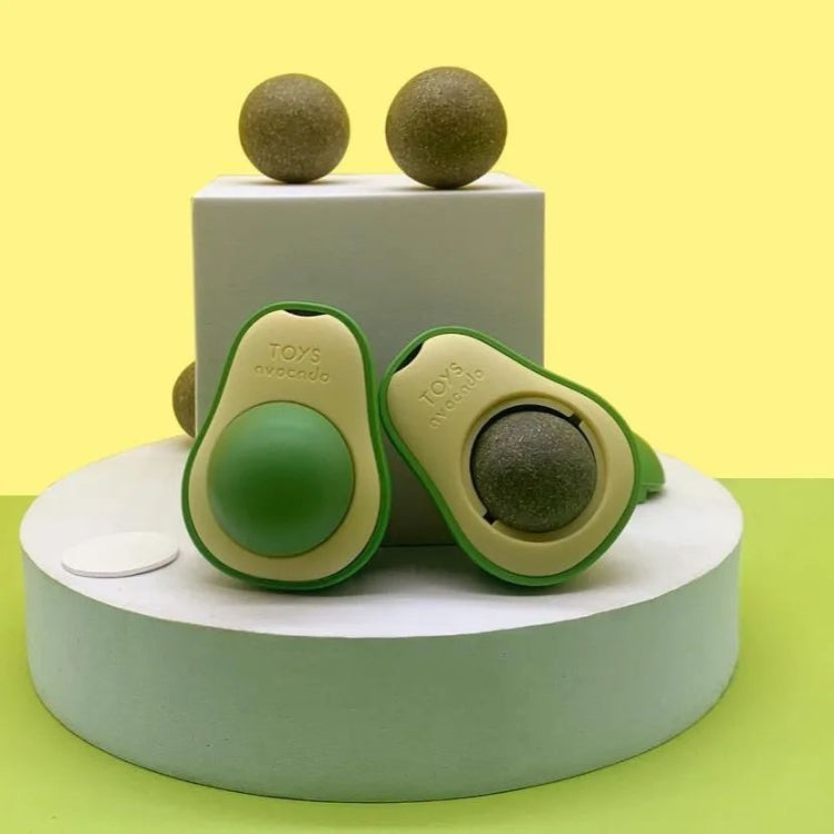Catnip Balls And Avocado Teasing Cat Teeth Cleaning Toy, Mint Ball, Gall Fruit