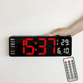 6629 13 Inch Multifunctional LED Living Room Large Screen Wall Clock, 13 Inch Black Shell Red Light, 13 Inch White Shell Orange Light, 13 Inch White Shell Green Light, 13 Inch White Shell Red Light, 13 Inch Black Shell Orange Light                     ...