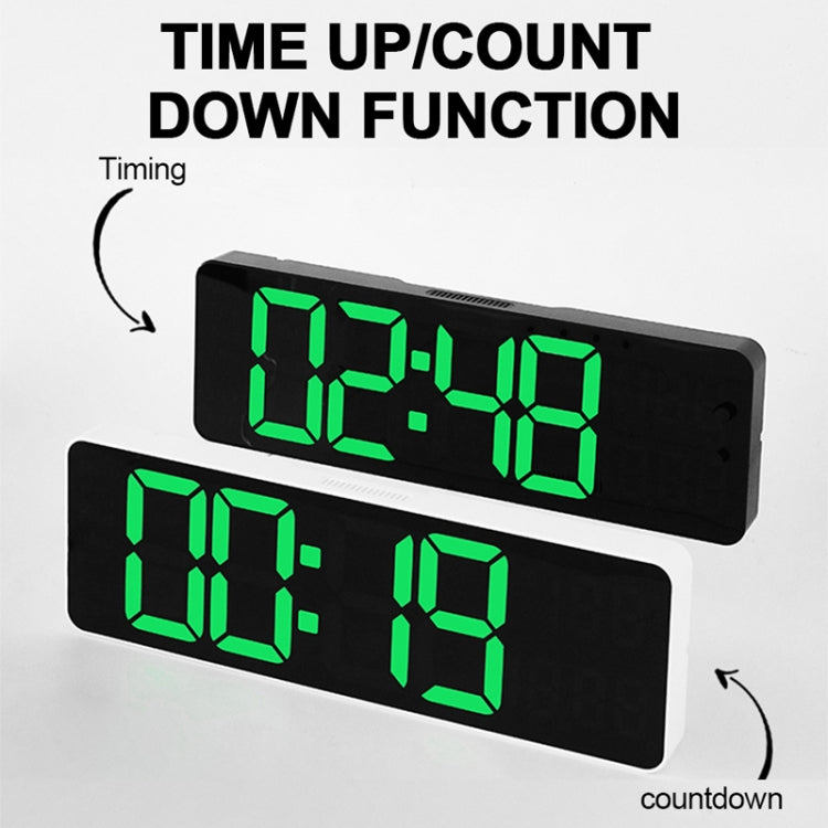 6629 13 Inch Multifunctional LED Living Room Large Screen Wall Clock, 13 Inch Black Shell Red Light, 13 Inch White Shell Orange Light, 13 Inch White Shell Green Light, 13 Inch White Shell Red Light, 13 Inch Black Shell Orange Light                     ...