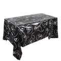 Christmas Halloween Party Event Decoration Tablecloth, Orange Pumpkin, Black Pumpkin, Black Ghost, Gray Bat, Green Pumpkin, Purple Spider, Red Snowman, Geometry, Blue Snowman, Green Biscuits