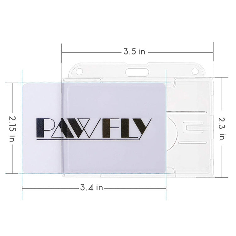 Transparent Frosted ID Card Holder Badge, Horizontal Type PS, Horizontal Type PC