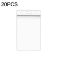 20 PCS Transparent PVC Vertical Plastic Card Sleeves Waterproof ID Card Sleeves Badges, ID Card Sleeves Badges