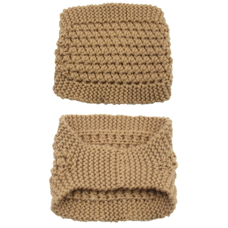 2 PCS Knitted Headband Warm Ear Protection Widened Head Cover Hair Accessories, Creamy-white, Dark Gray, Light Grey, Black, Red, Pink, Khaki, Cream Color