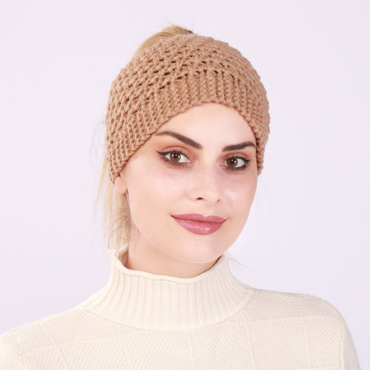 2 PCS Knitted Headband Warm Ear Protection Widened Head Cover Hair Accessories, Creamy-white, Dark Gray, Light Grey, Black, Red, Pink, Khaki, Cream Color