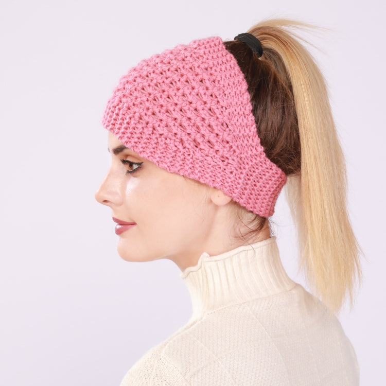 2 PCS Knitted Headband Warm Ear Protection Widened Head Cover Hair Accessories, Creamy-white, Dark Gray, Light Grey, Black, Red, Pink, Khaki, Cream Color