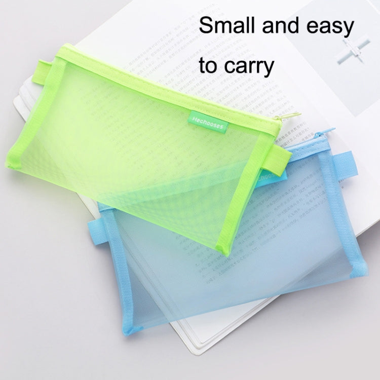 Hechooses D033 Transparent Mesh Exam Portable Pen Bag, Style:, Square (Black), Square (White), Square (Gray), Square (Pink), Square (Blue), Square (Green), Triangle (Black), Triangle (White), Triangle (Gray), Triangle (Pink), Triangle (Blue)           ...