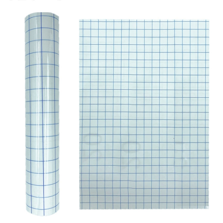 Self Adhesive Clear Lattice PVC Vinyl Positioning Transfer Film, 2 PCS 30cm x 100cm, 30cm x 500cm