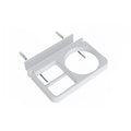 2-in-1 Hair Dryer Wall Mount Bracket Bathroom Shelf, White, Black