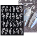 5D Three-dimensional Carved Nail Art Stickers Rose Pattern Embossed Nail Stickers, Stz-5D09, Stz-5D10, Stz-5D11, Stz-5D12, Stz-5D13, Stz-5D14, Stz-5D15, Stz-5D16