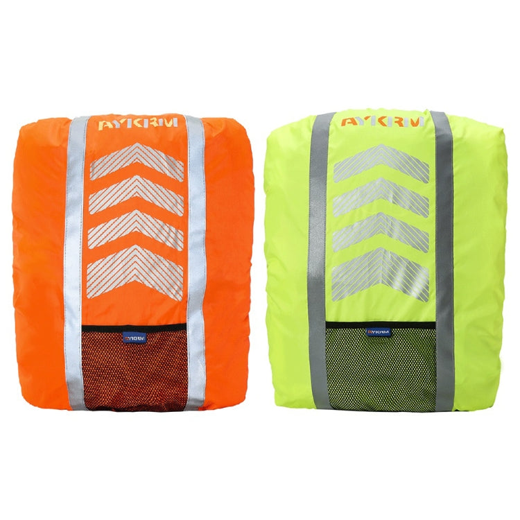 AYKRM AS6-007 Cycling Backpack Dust-proof Reflective Waterproof Cover, Fluorescent Red, Fluorescent Green