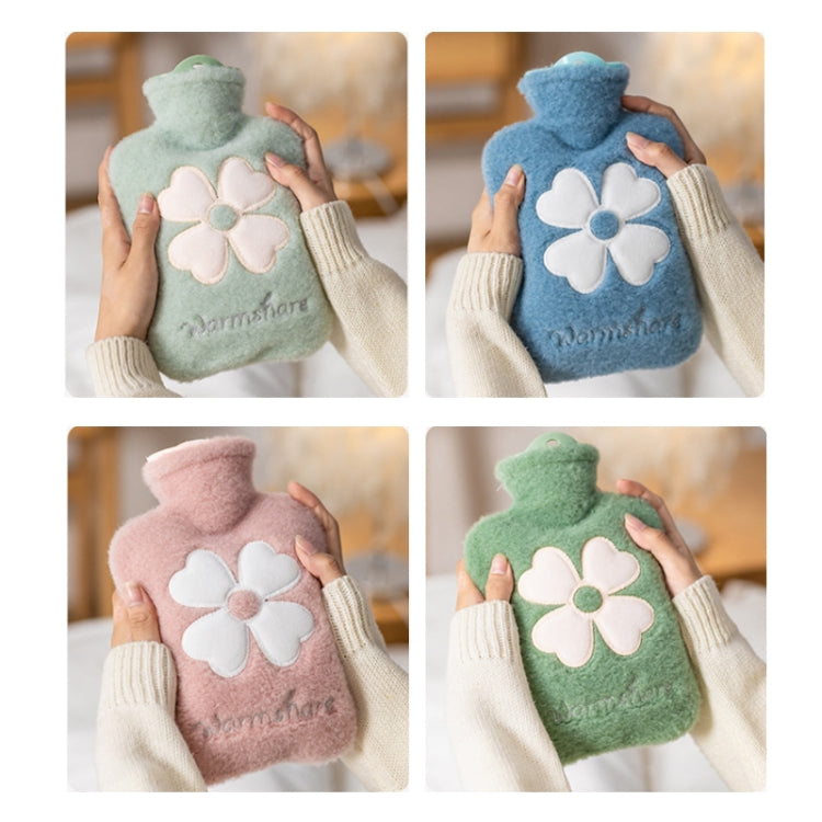 Cartoon Plush Portable Water Jection Mini Hot Water Bag, 500ML Pink, 500ML Blue, 500ML Green, 500ML Mint Green, 1000ML Pink, 1000ML Blue, 1000ML Green, 1000ML Mint Green, 1000ML Insert Yellow, 1000ML Insert Pink, 1000ML Insert Blue, 1000ML Insert Green