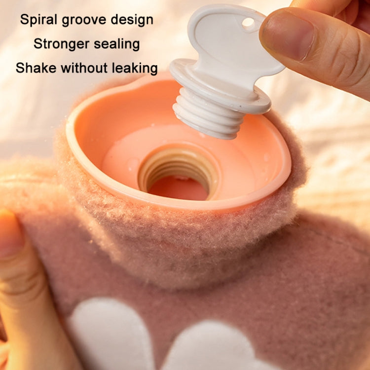 Cartoon Plush Portable Water Jection Mini Hot Water Bag, 500ML Pink, 500ML Blue, 500ML Green, 500ML Mint Green, 1000ML Pink, 1000ML Blue, 1000ML Green, 1000ML Mint Green, 1000ML Insert Yellow, 1000ML Insert Pink, 1000ML Insert Blue, 1000ML Insert Green
