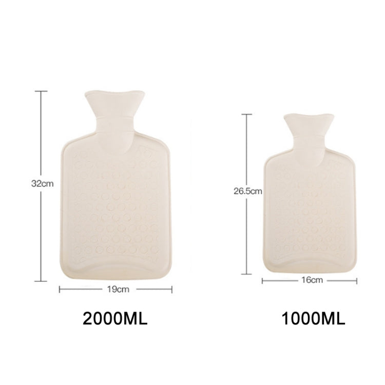 Detachable Washing Cloth Cover Rubber Hot Water Bag Can Be Intervened, Pink Rabbit 2000ML, Gray Clouds 2000ML, Blue Bears 2000ML, Green Star Rabbit 2000ML, Pink Rabbit 1000ML, Gray Clouds 1000ML, Blue Bear 1000ML, Green Star Rabbit 1000ML