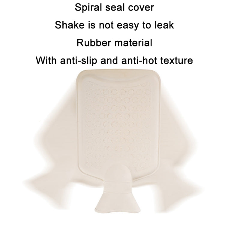 Detachable Washing Cloth Cover Rubber Hot Water Bag Can Be Intervened, Pink Rabbit 2000ML, Gray Clouds 2000ML, Blue Bears 2000ML, Green Star Rabbit 2000ML, Pink Rabbit 1000ML, Gray Clouds 1000ML, Blue Bear 1000ML, Green Star Rabbit 1000ML