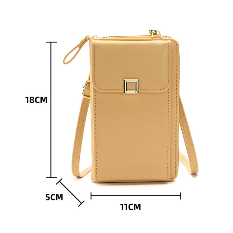 Ladies Cross-body Shoulder Bag Long Purse Mobile Phone Bag, Style 2 Yellow, Style 2 Black, Style 2 Light Purple, Style 2 Apricot, Style 2 White