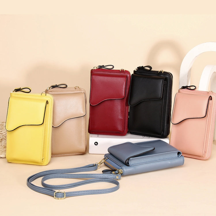 Shoulder Crossbody Bag Large Capacity Ladies Long Purse Mobile Phone Bag, Style 3 Red, Style 3 Pink, Style 3 Yellow