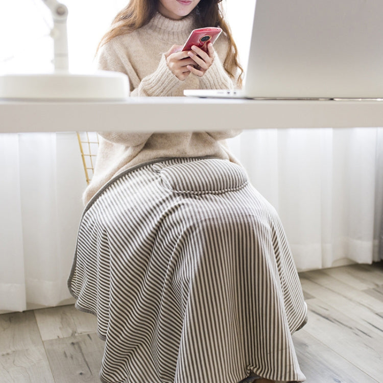 AI-540 72x115cm USB Body Warmer Blanket Office Heater Electric Heating Shawl, 72x115cm Pink, 72x115cm Gray Cat Stripes, 72x115cm Pink Rabbit Stripes, 72x115cm Khaki Elk Stripes
