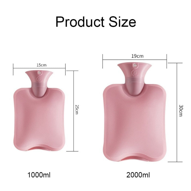 Large Explosion-proof Water-injected PVC Warm Water Bag, Spec:, 1000ml (Light Pink), 1000ml (Leather Pink), 1000ml (Orange), 1000ml (Bean Green), 1000ml (Light Gray), 1000ml (Dark Gray), 1000ml (Navy Blue), 1000ml (Sky Blue), 2000ml (Light Pink)       ...