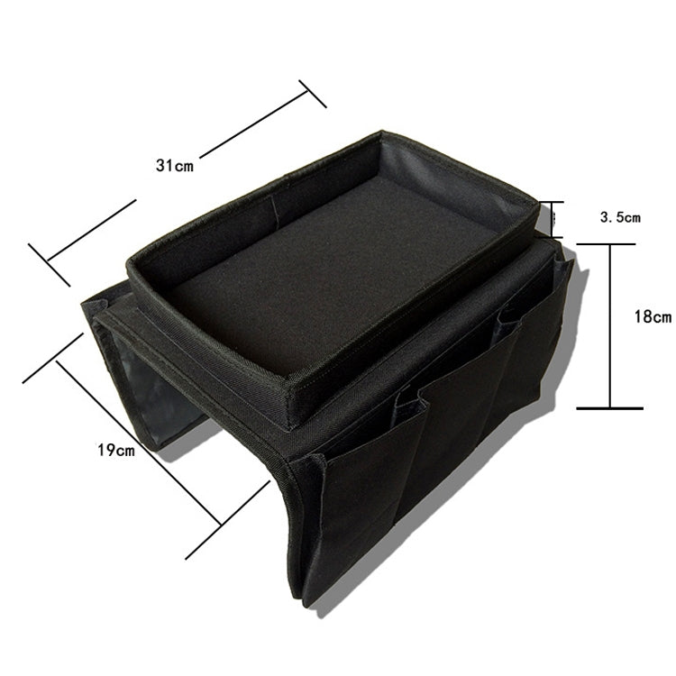 SF001 Oxford Cloth Sofa Armrest Hang Bag Household Storage Bag, Oxford Cloth Black, Oxford Cloth Coffee, Oxford Cloth Beige, Oxford Cloth Blue