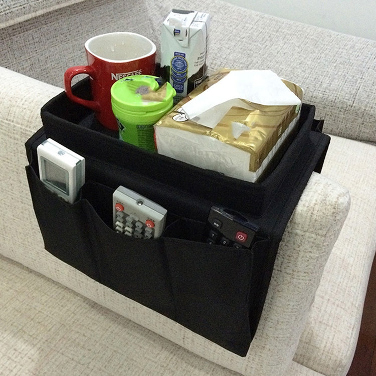 SF001 Oxford Cloth Sofa Armrest Hang Bag Household Storage Bag, Oxford Cloth Black, Oxford Cloth Coffee, Oxford Cloth Beige, Oxford Cloth Blue