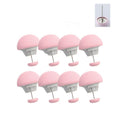 8 PCS Non-marking One-touch Unlocking Mushroom-shaped Quilt Fixer, Pink+Cloth Needle, Gray+Cloth Needle, Blue+Cloth Needle, White+Cloth Needle, Light Pink+Gum Needle, Light Blue+Glue Needle, White+Glue Needle