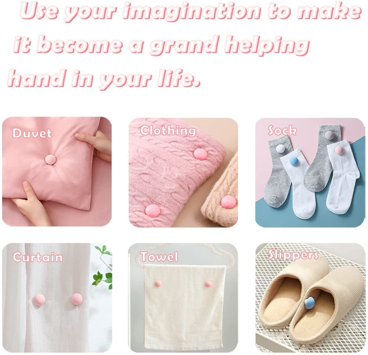 8 PCS Non-marking One-touch Unlocking Mushroom-shaped Quilt Fixer, Pink+Cloth Needle, Gray+Cloth Needle, Blue+Cloth Needle, White+Cloth Needle, Light Pink+Gum Needle, Light Blue+Glue Needle, White+Glue Needle