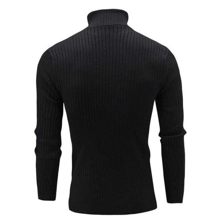 High-Collar Long-Sleeved Men Sweater Casual Thread Knit Clothes, M, L, XL, XXL, XXXL, XXXXL
