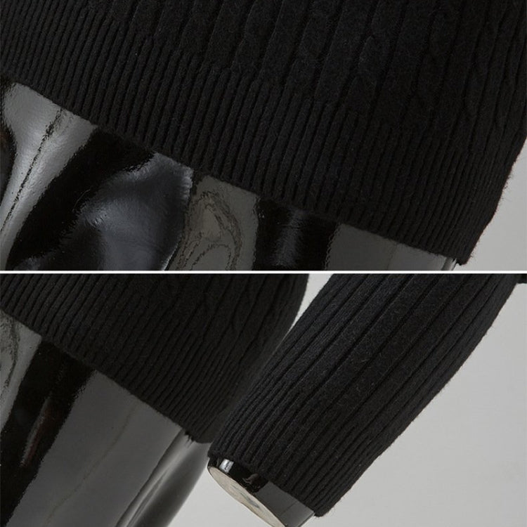 High-Collar Long-Sleeved Men Sweater Casual Thread Knit Clothes, M, L, XL, XXL, XXXL, XXXXL