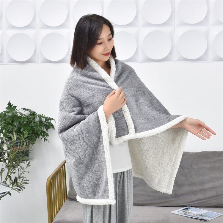 Flannel Thickened Embossed Shawl Blanket Office Air Conditioning Blanket, 80x130cm, 100x150cm