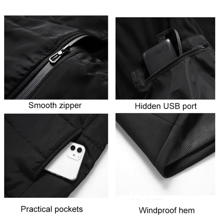 Heated Vest Electric Heating 3 Constant Temperature Warm Cotton Jacket, S, M, L, XL, 2XL, 3XL