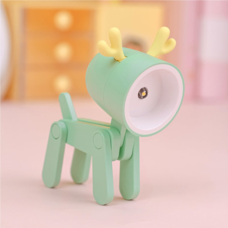TL-23 LED Mini Foldable Cartoon Desk Lamp Home Pet Shape Decoration Table Lamp, Spec:, Dog (Blue), Dog (Green), Dog (Pink), Dog (Beige), Dog (Orange）, Dog (Yellow), Deer (Blue), Deer (Green), Deer (Pink), Deer (Beige), Deer (Orange), Deer (Yellow)     ...