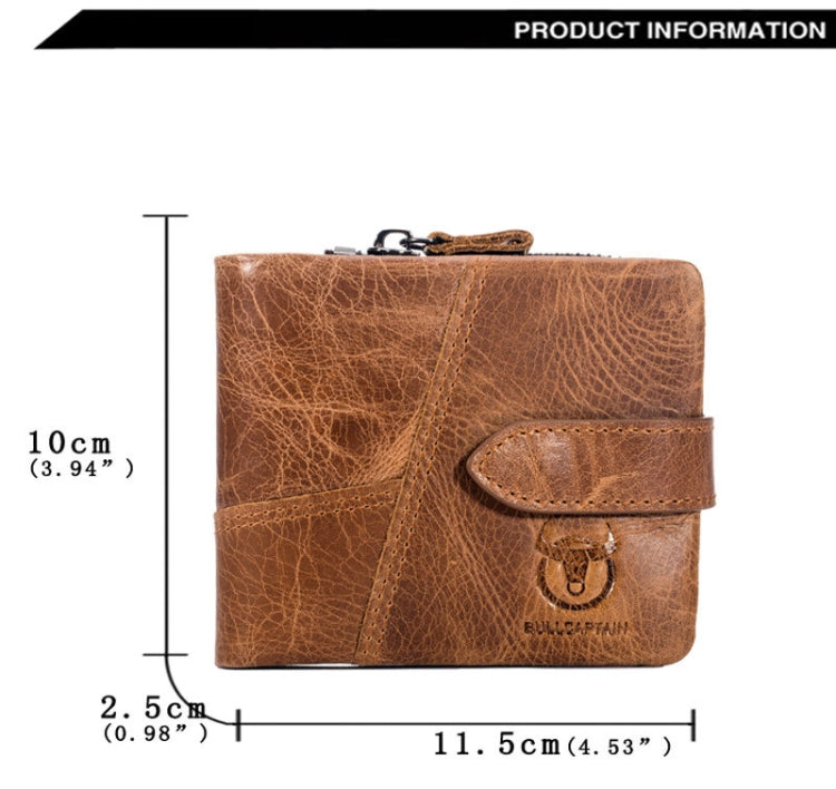 BUFF CAPTAIN 01 Multifunctional Detachable Vintage Leather Buckle Horizontal Wallet, 01(Brown), 01(Coffee)