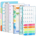 A6 6 Hole Budget Book Loose-leaf Replacement Core Handbook Insert,Spec:, Kit 1, 3 In 1, Monthly Plan 56 Sheets, Budget Page 56 Sheets, Weekly Plan 108 Sheets
