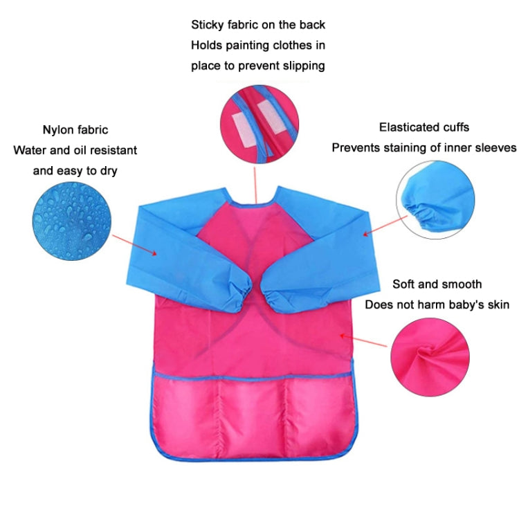6 PCS/Set Children Painting Waterproof Stain-proof Backwards Cover-ups, Painting Clothing/M