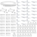 Model Steel Rail Bending Curtain Rail Flexible Guide Set, Size:, 5m White