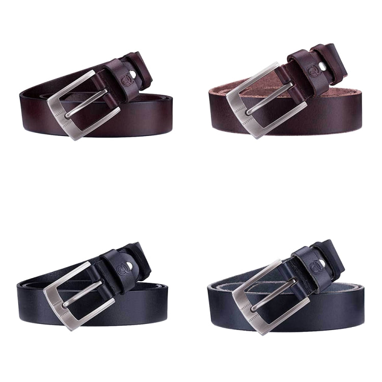 BULL CAPTAIN 01 Pin Buckle Thickened Cowhide Wear-Resistant Belt, Length:, 110cm (Smooth Brown), 115cm (Smooth Brown), 120cm (Smooth Brown), 125cm (Smooth Brown), 110cm (Burr Brown), 115cm (Burr Brown), 120cm (Burr Brown), 125cm (Burr Brown)           ...