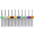 10 In 1 PCB Tungsten Steel Drill Bits Carving Miniature Drill Bits, Size:, 1.1-2mm, 1.5-2.4mm, 2.1-3.0mm, 0.1-1mm, 0.6-1.5mm