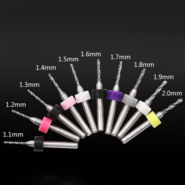 10 In 1 PCB Tungsten Steel Drill Bits Carving Miniature Drill Bits, Size:, 1.1-2mm, 1.5-2.4mm, 2.1-3.0mm, 0.1-1mm, 0.6-1.5mm