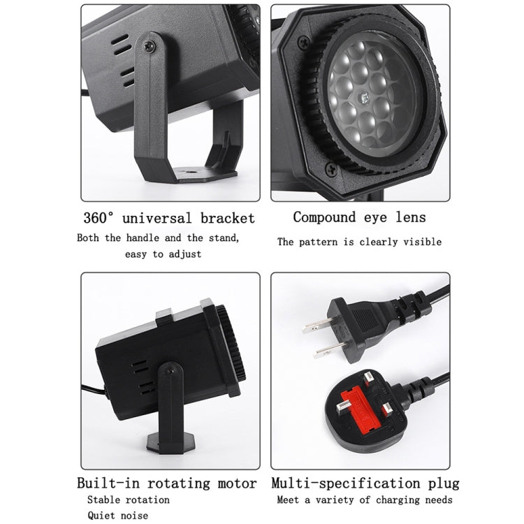 8W LED Christmas Colorful Rotating Laser Atmosphere Light Random Pattern Delivery, US Plug with 6 Cards, EU Plug with 6 Cards, UK Plug with 6 Cards, AU Plug with 6 Cards, US Plug with 4 Cards, EU Plug with 4 Cards, UK Plug with 4 Cards                 ...