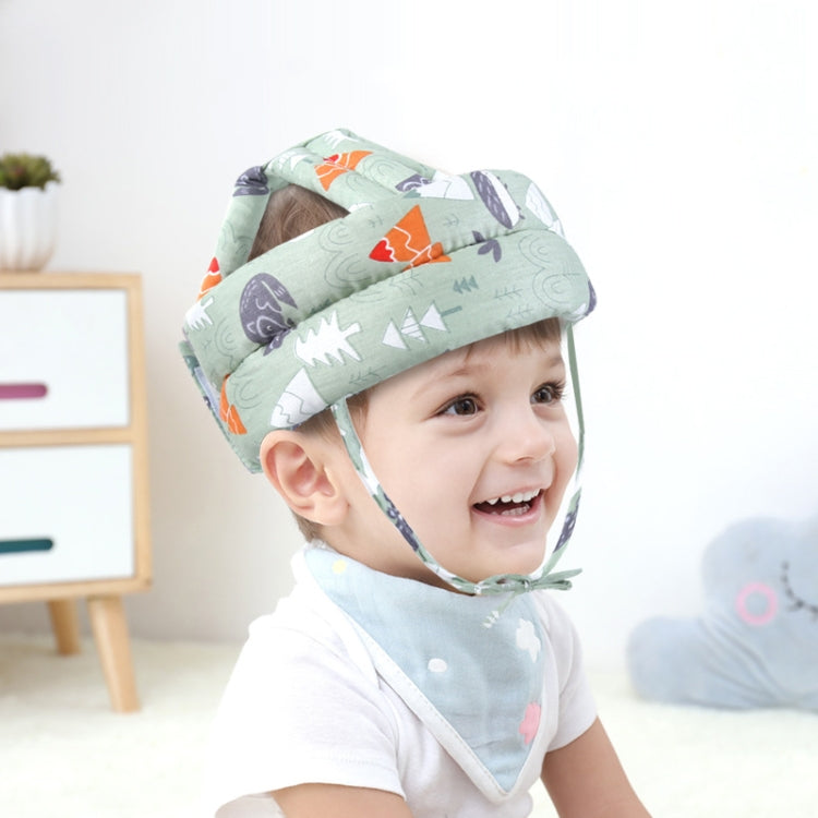 Baby Breathable Anti-fall Head Protective Cap Baby Protective Cap Toddler Bumper Cap, Spec:, Starfish, Pink Forest, Green Forest, Gray Forest, Pink Forest Antlers, Green Forest Antlers, Gray Forest Antlers, Starfish Antlers, Gray Cloud, Gray Star      ...