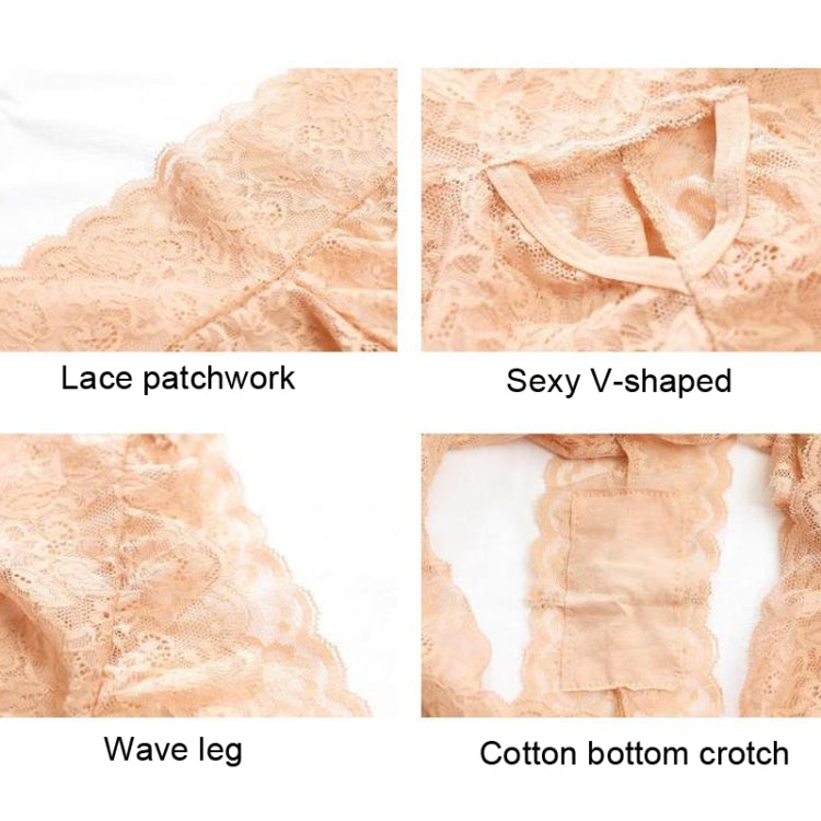 226 Female Lace Underwear Hollow Mid Waist Breathable Panties, S, M, L