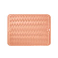 TPR Thickened Thermal Pad Wave Pattern Drain Anti-Slip Mat, Khaki Pink, Khaki Gray, Khaki Blue